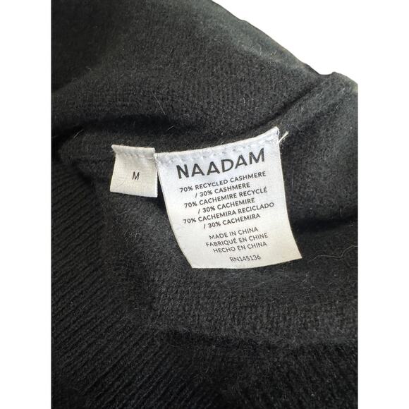 NAADAM Recycled Cashmere Henley Sweater – Black (Men’s M) - Picture 5 of 6